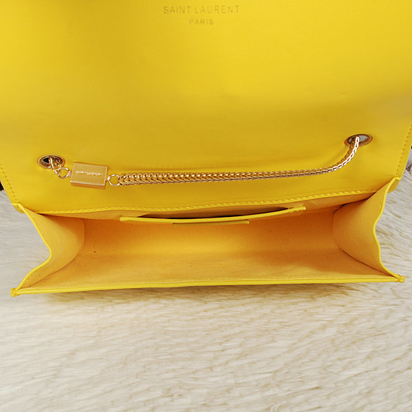 YSL monogramme cross-body shoulder bag 7130 lemon yellow - Click Image to Close